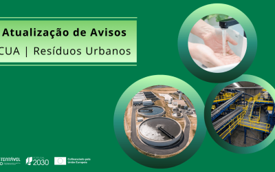 Atualização de documentos nos Avisos para Gestão de Resíduos Urbanos e Ciclo Urbano da Água